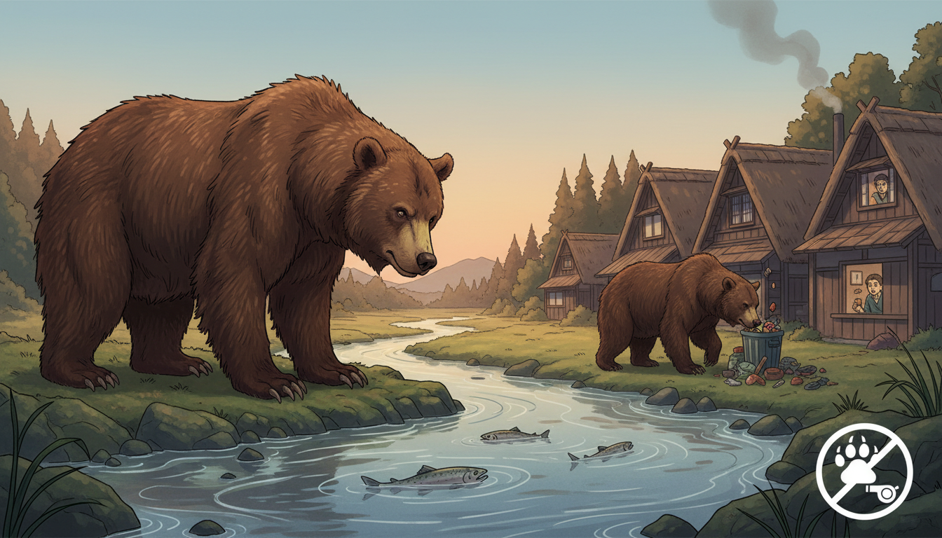 ヒグマと鮭の関係：なぜ減少で人里接近が増えるのか　対策と遭遇時の安全ガイド