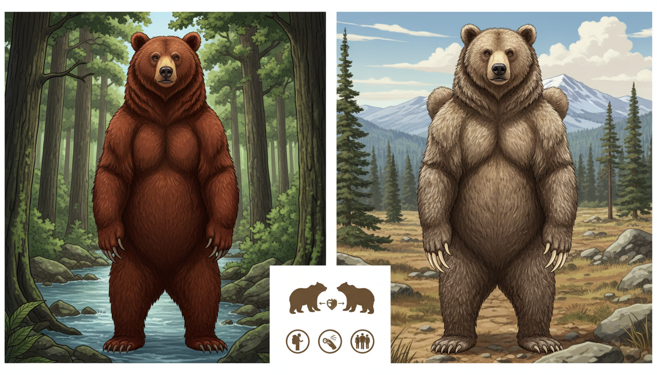 ヒグマとグリズリーの違いを徹底解説：分類・外見・遭遇時の安全対策（初心者向け図解）