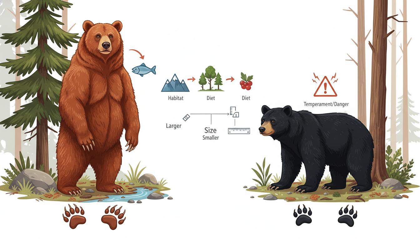 ヒグマとツキノワグマの違いを図解で徹底比較｜見分け方・生態・危険対策