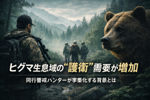 ヒグマ生息域の“護衛”需要が増加：同行警戒ハンターが事業化する背景とは