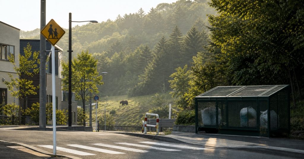 札幌の住宅地と森林の境界でヒグマ対策を考えるアイキャッチ