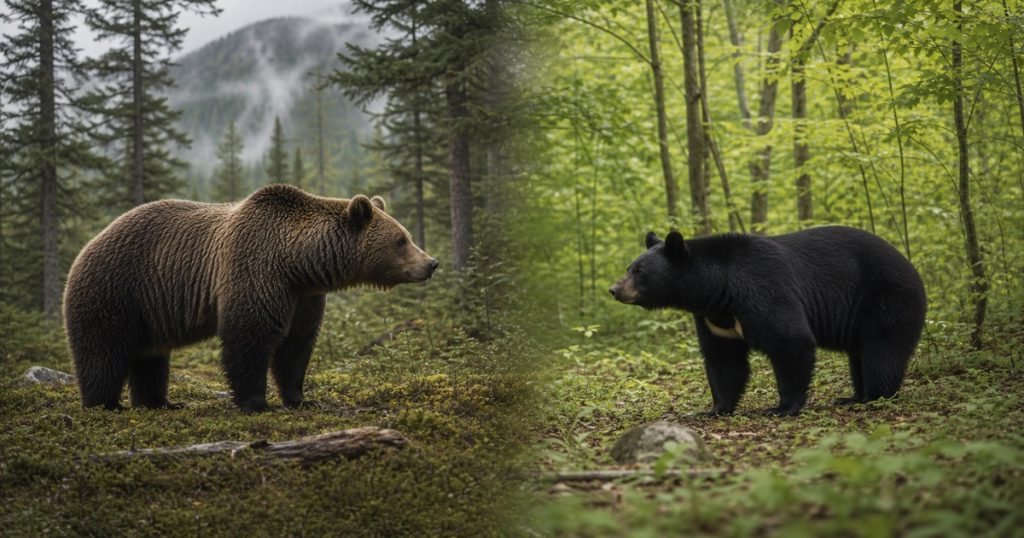 ヒグマとツキノワグマの違いを自然環境で比較するアイキャッチ
