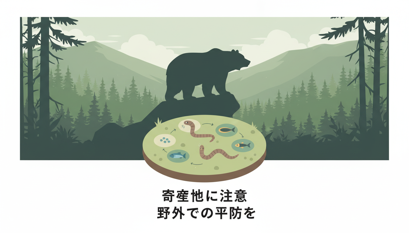 ヒグマとサナダムシ：感染リスクと野外でできる予防ポイント