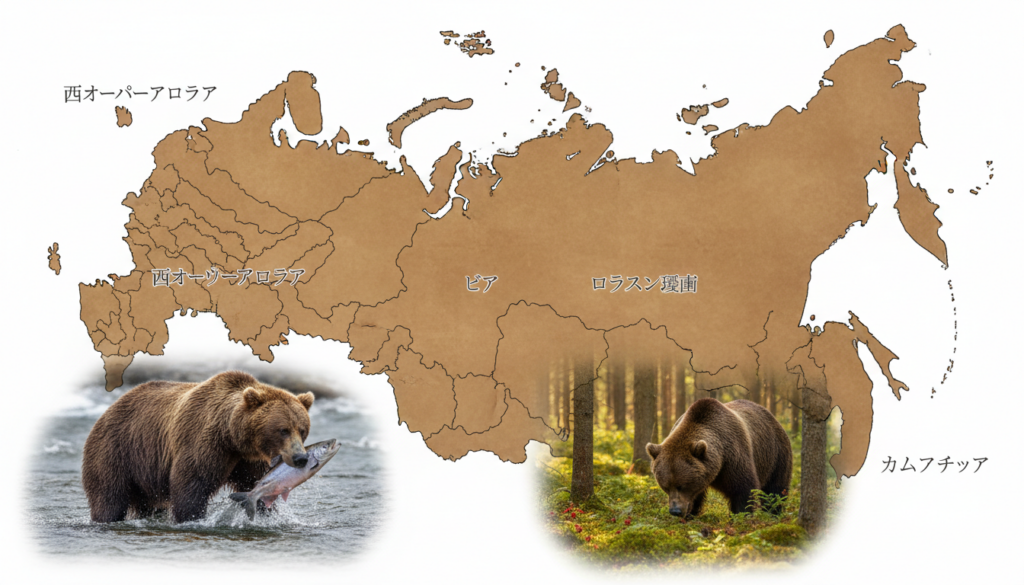 ヒグマとロシア：分布・地域差・遭遇時の備え