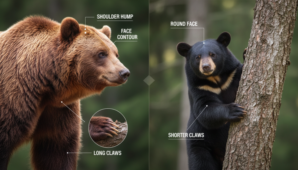 ヒグマと他のクマの違いをやさしく解説：見分け方と遭遇時の基本