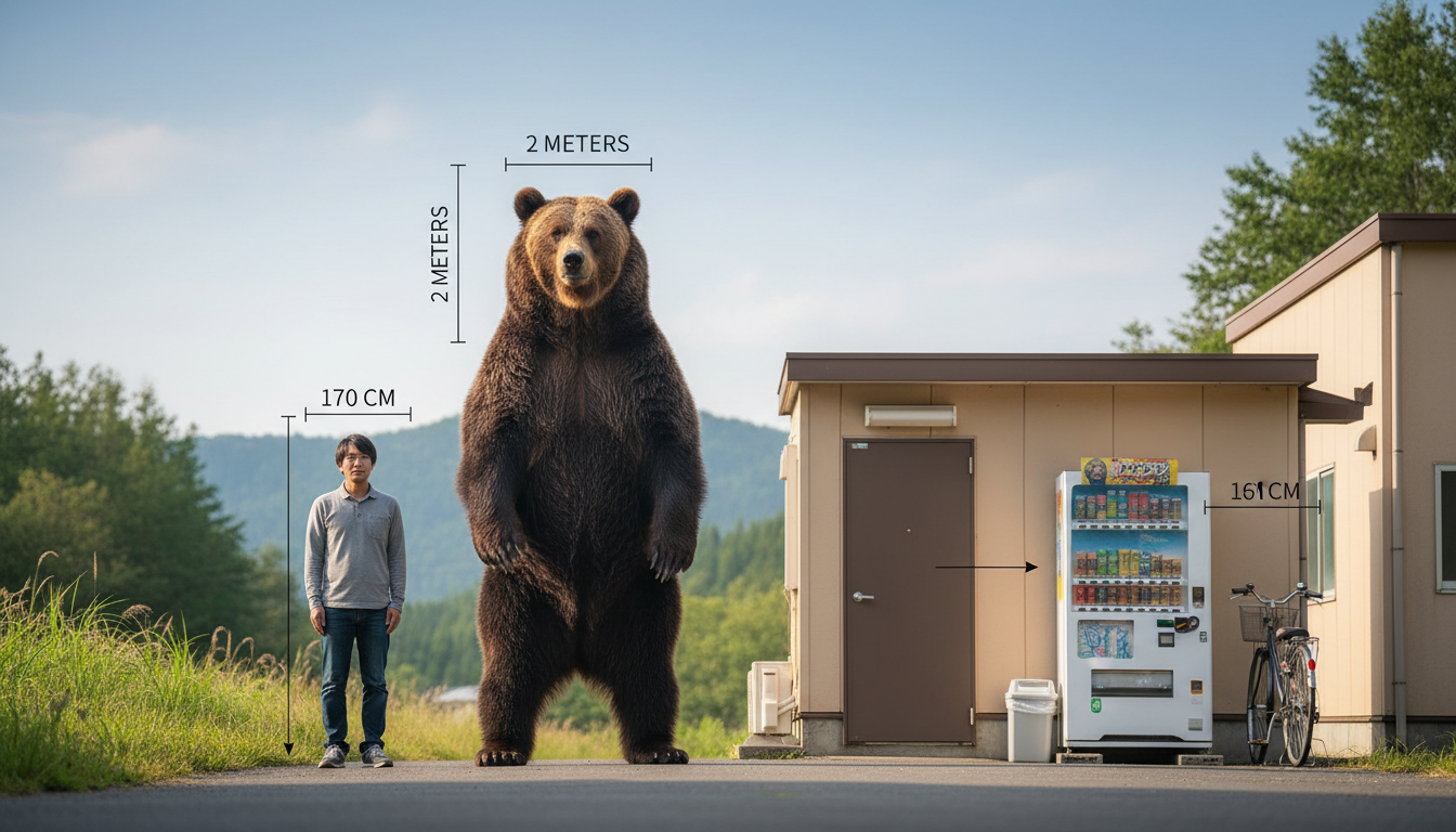 ヒグマの「2メートル」はどれくらい？実感しやすい大きさの目安と見分け方
