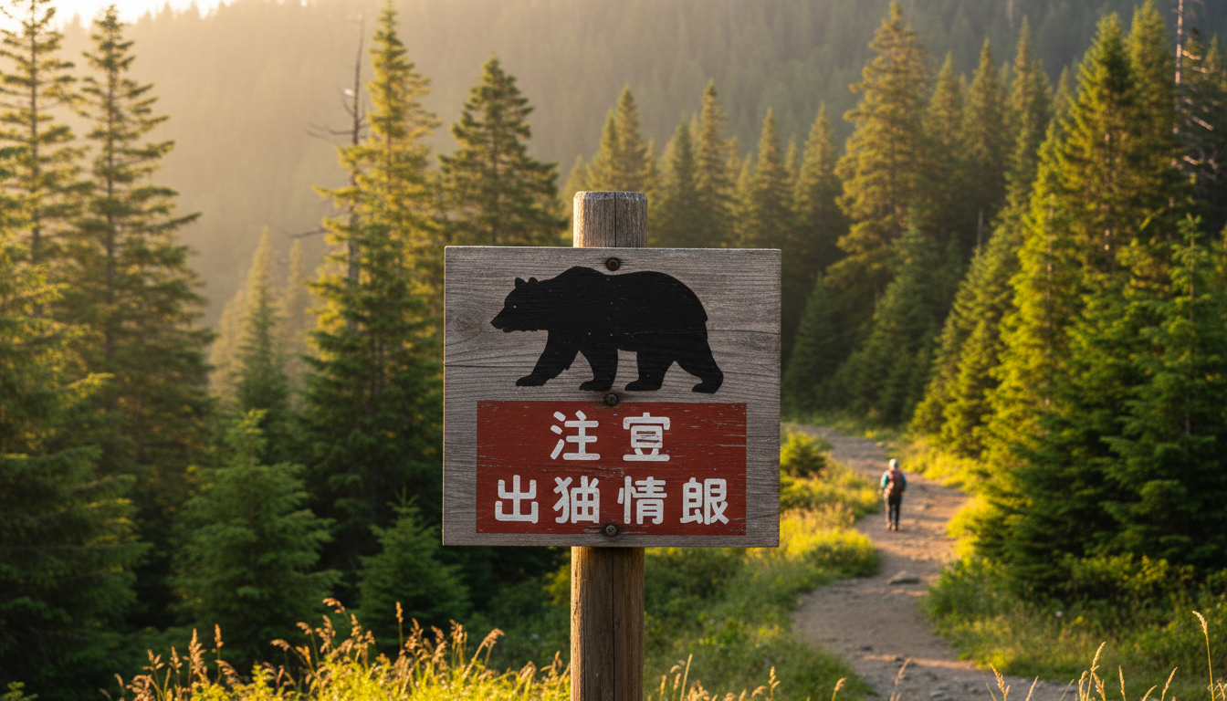 ヒグマのピクトグラム（注意看板）の見方と実践的な対応策