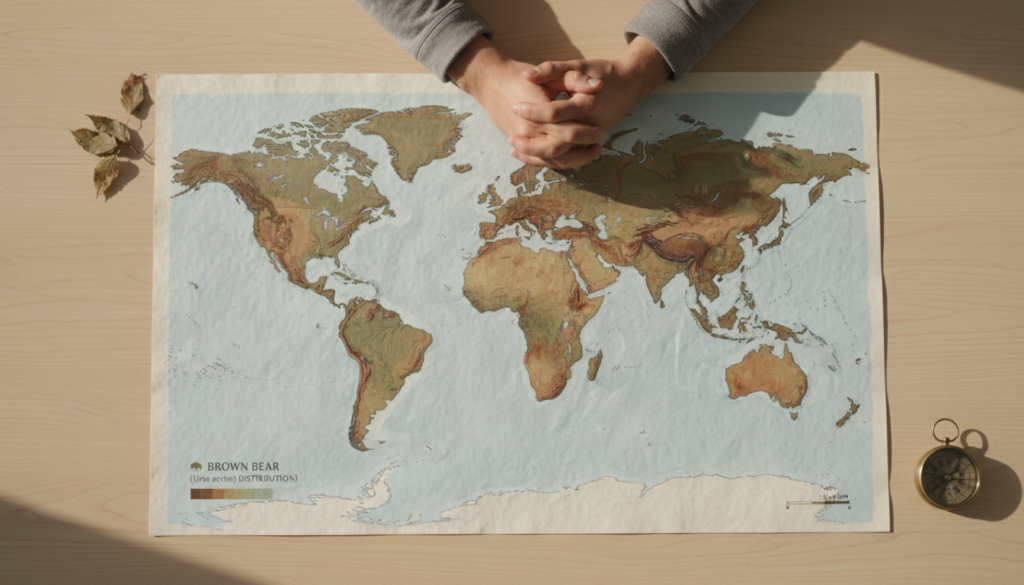 ヒグマの世界分布図の見方：どこにいるか、地図から何が読み取れるか