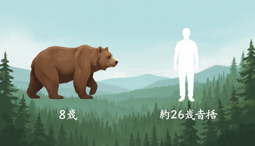ヒグマの年齢を人間に換算すると？――「8歳」が意味するもの