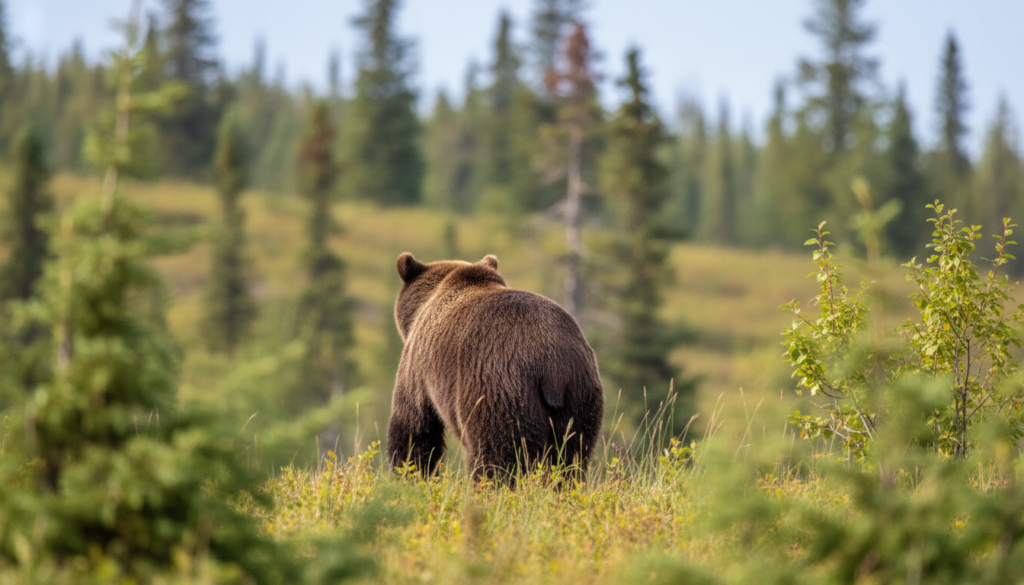 ヒグマの後ろ姿でわかる見分け方と、安全に距離をとるためのポイント