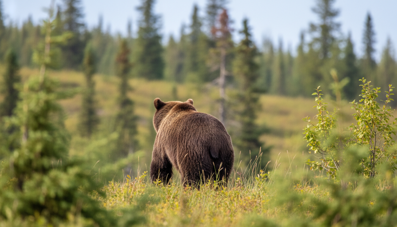 ヒグマの後ろ姿でわかる見分け方と、安全に距離をとるためのポイント