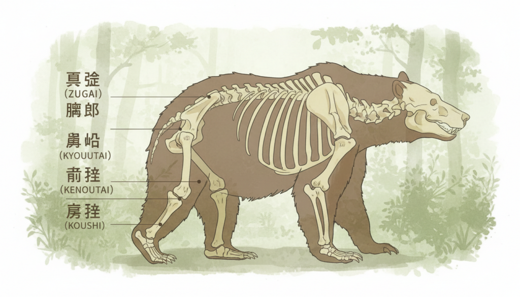 ヒグマの骨格の特徴：歩き方や攻撃に関わる構造をやさしく理解する
