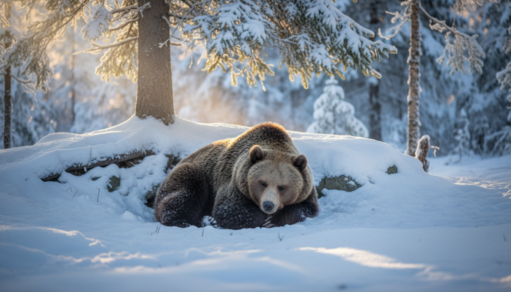 ヒグマはどうやって寝る？眠り方と冬眠の基礎知識