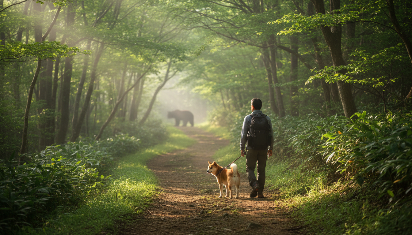 犬と一緒の登山でヒグマに出会ったら：犬連れ向けの安全対策と現場での対応