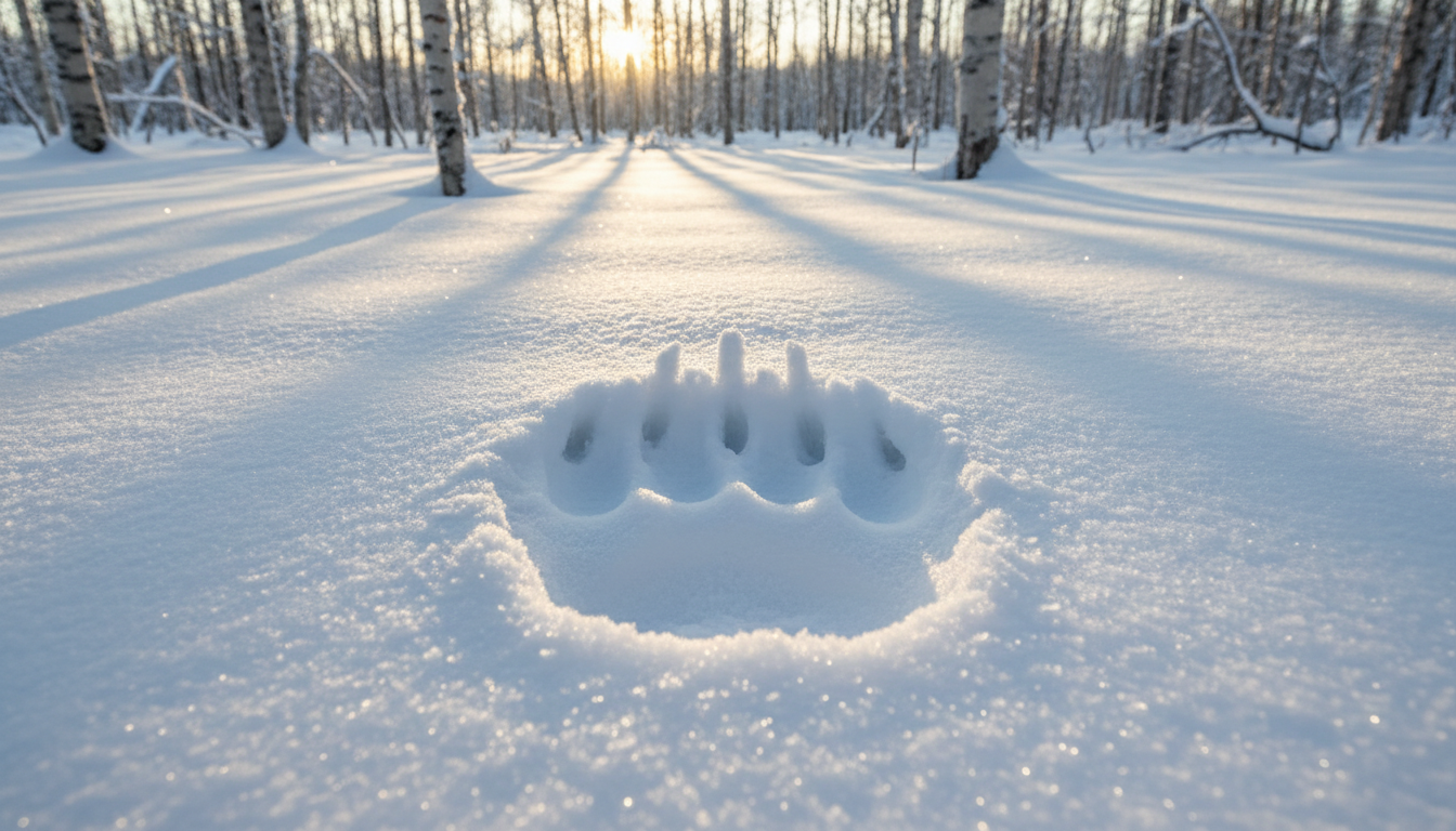 雪の上でヒグマの足跡を見分けるための実践ガイド